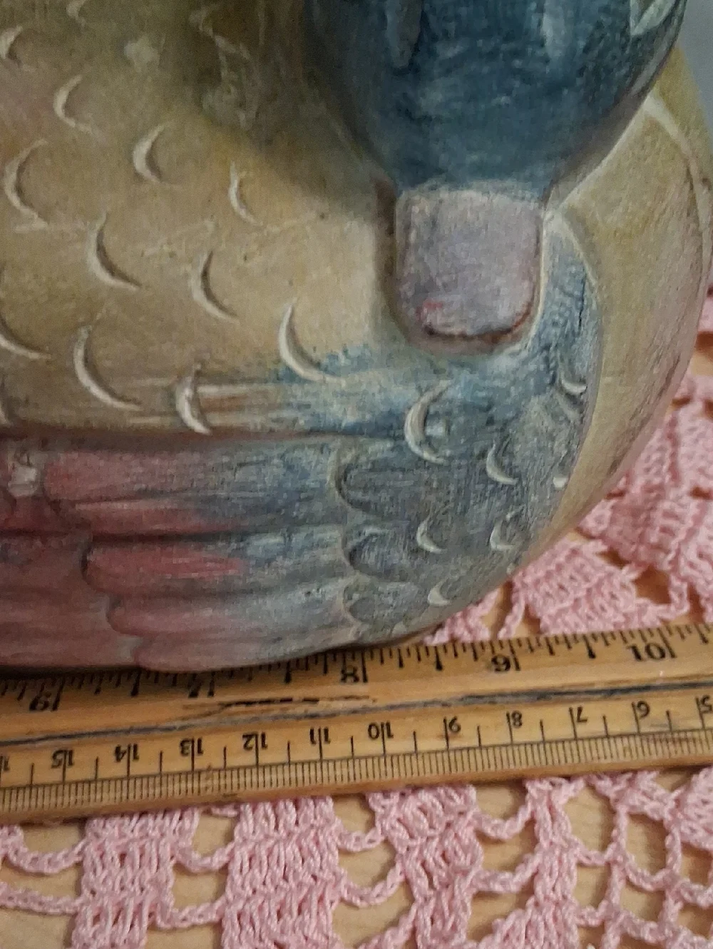 Wood Duck in Muted Blue and Cream